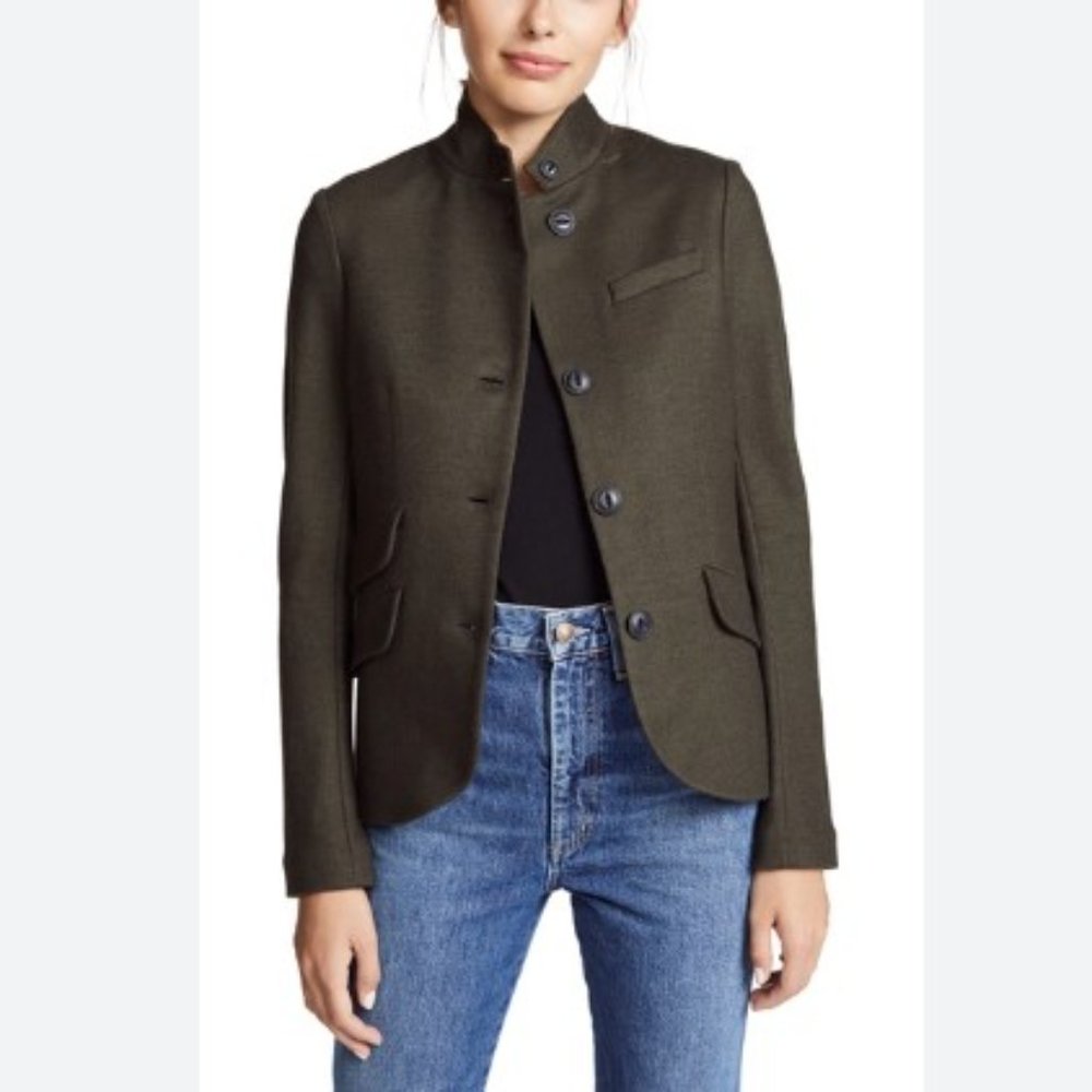 Rag & Bone Wool Slade Blazer Green Size 2